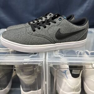 Nike SB Check Solarsoft Skate Shoes Mens Size 8.5 Gray Black Sneakers 843896-004